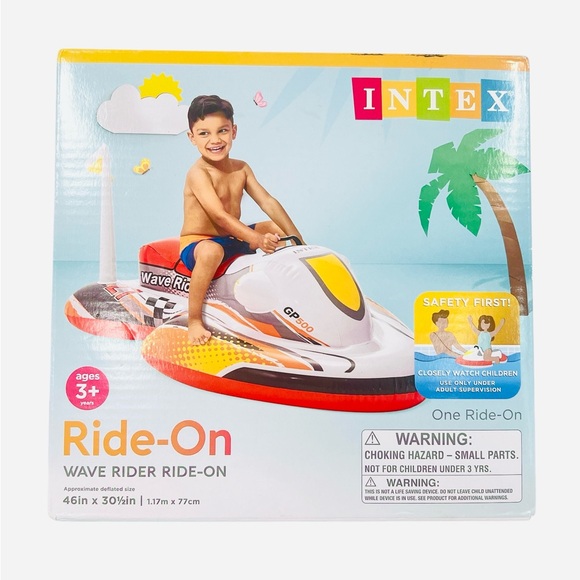 Intex Ride-On Wave Rider Inflatable Pool Float 46" X 30 1/2 Age 3+ - Picture 7 of 9